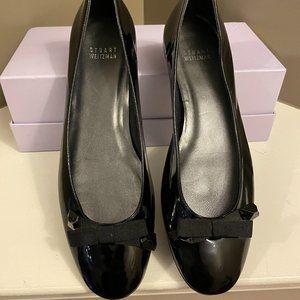 Stuart Weitzman Black Patent Flats - 9M - NEW / NEVER WORN